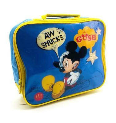 Disney Mickey Mouse ''Aw Shucks Gosh'' Insulated Lunch Bag RRP £6.99 CLEARANCE XL £3.99